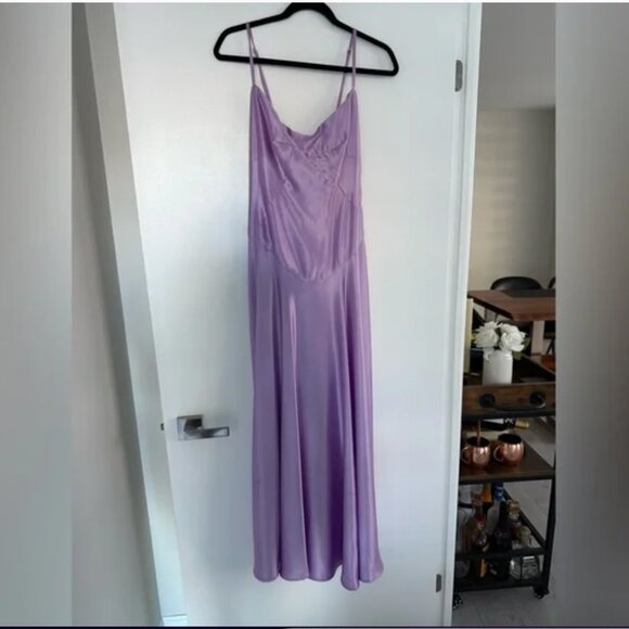 Mare Mare Emmy Satin Corset Maxi Dress - Brighter Lilac - Picture 7 of 7